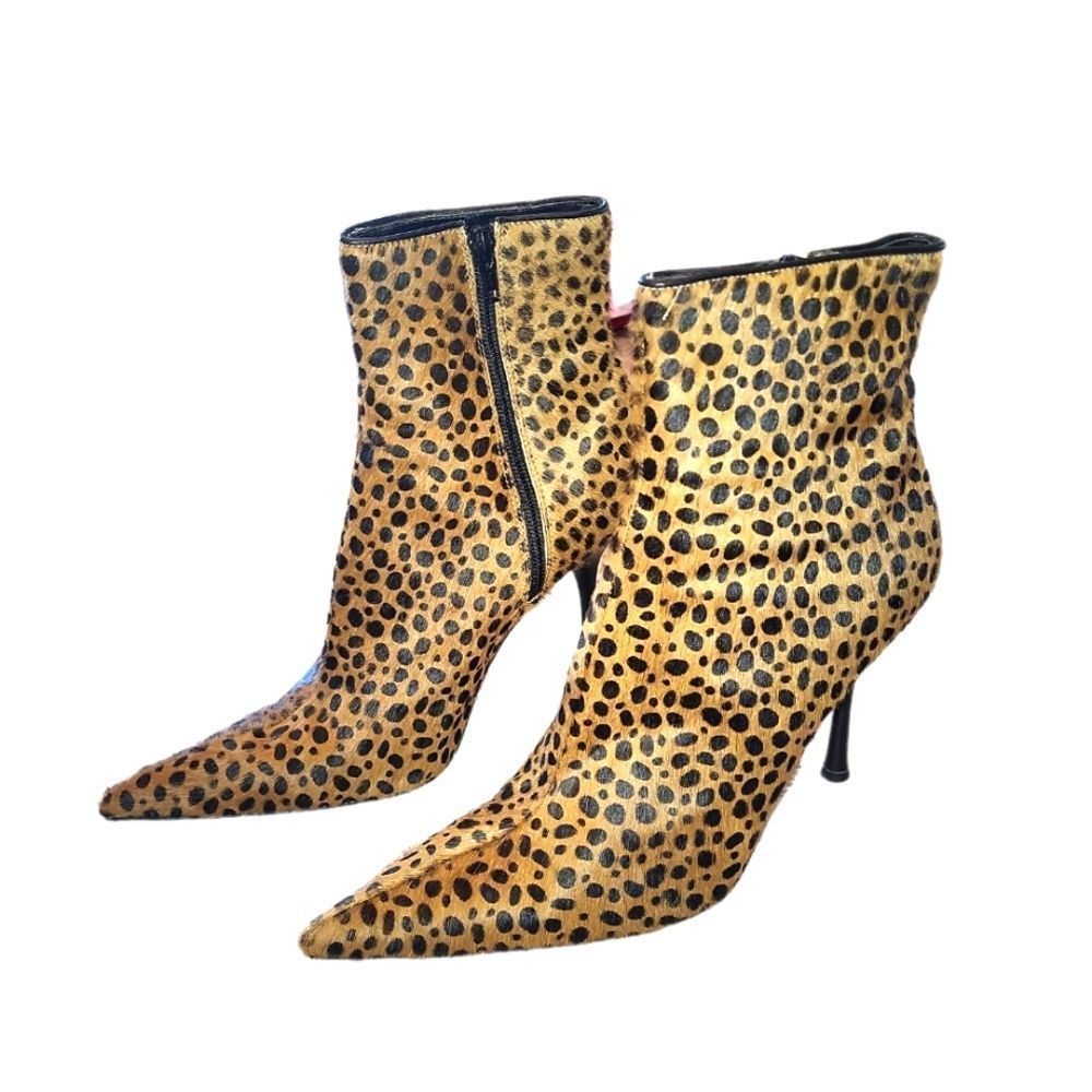 Steven by Steve Madden leopard/cheetah calf hair booties sz 9.5